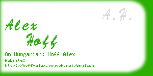 alex hoff business card